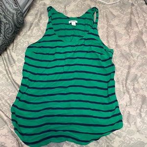 Green and blue stripped tank, old navy